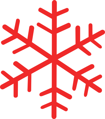 Snowflakes Clip Art 5 Snowflake Designs Snowflakes - Red Snowflake Clipart (400x453)