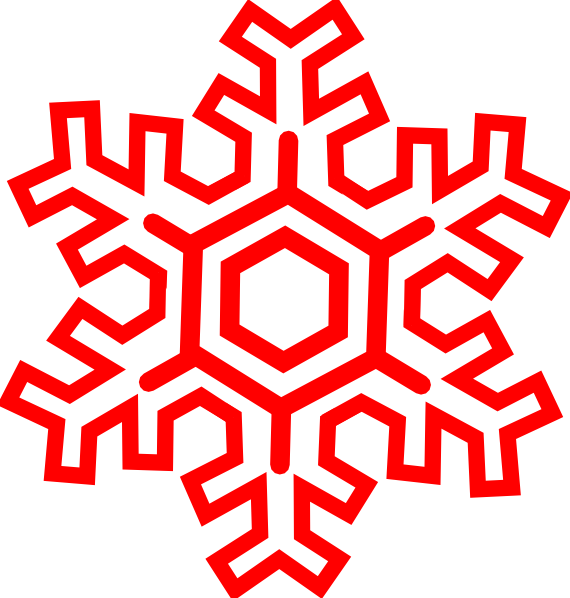 Red Snowflakes Transparent Background (570x598)