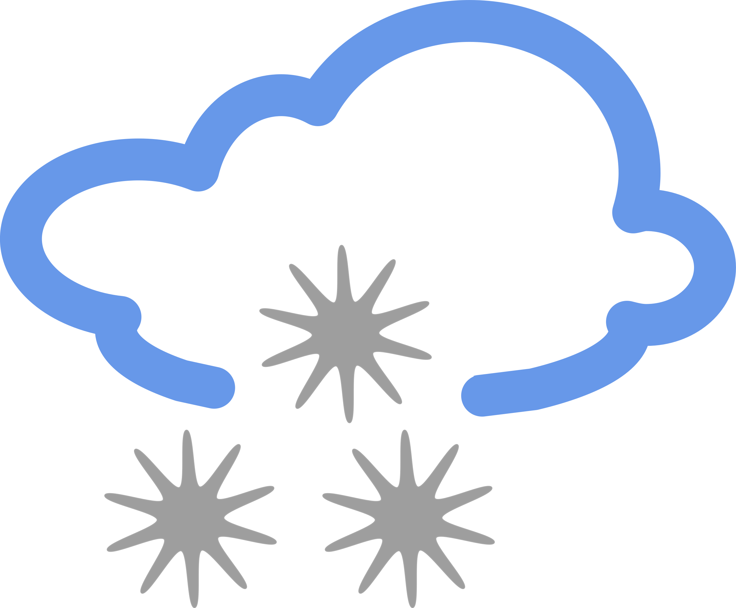 Snowflakes Clipart Frpic - Weather Symbols (2400x1985)