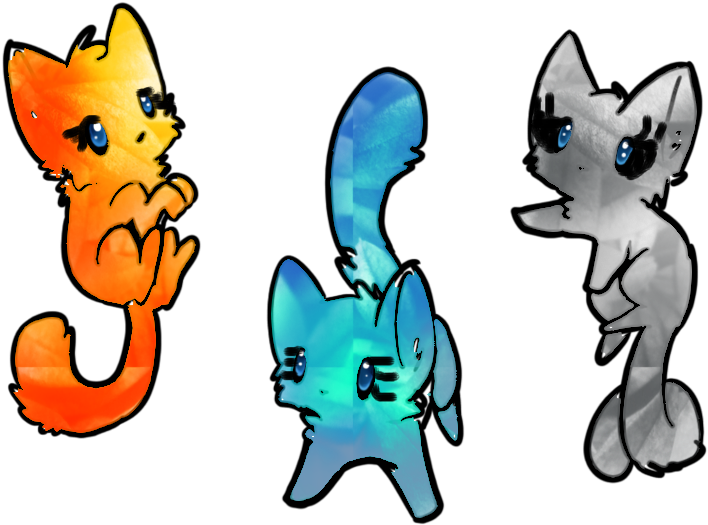 Elemental Kittens Adoptables - Cool Cute Fnaf Drawings (900x630)