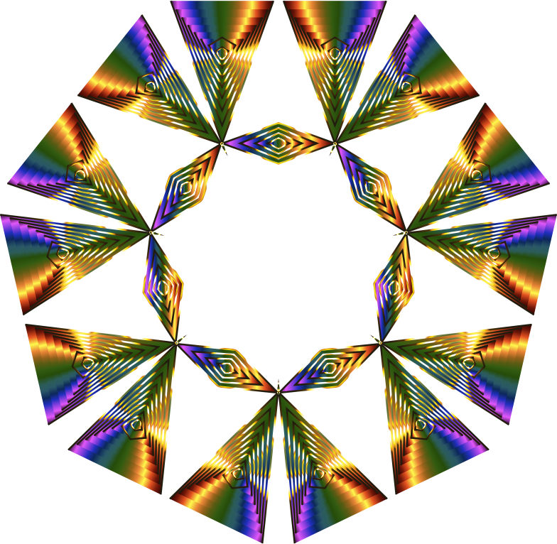 Prismatic Snowflake Clipart - Kaleidoscope (784x766)
