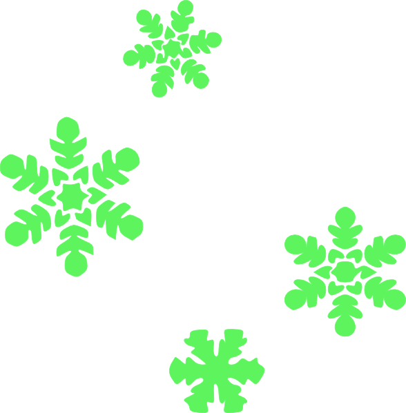 Light Green Snowflakes Clip Art - Draw A Tiny Snowflake (588x599)