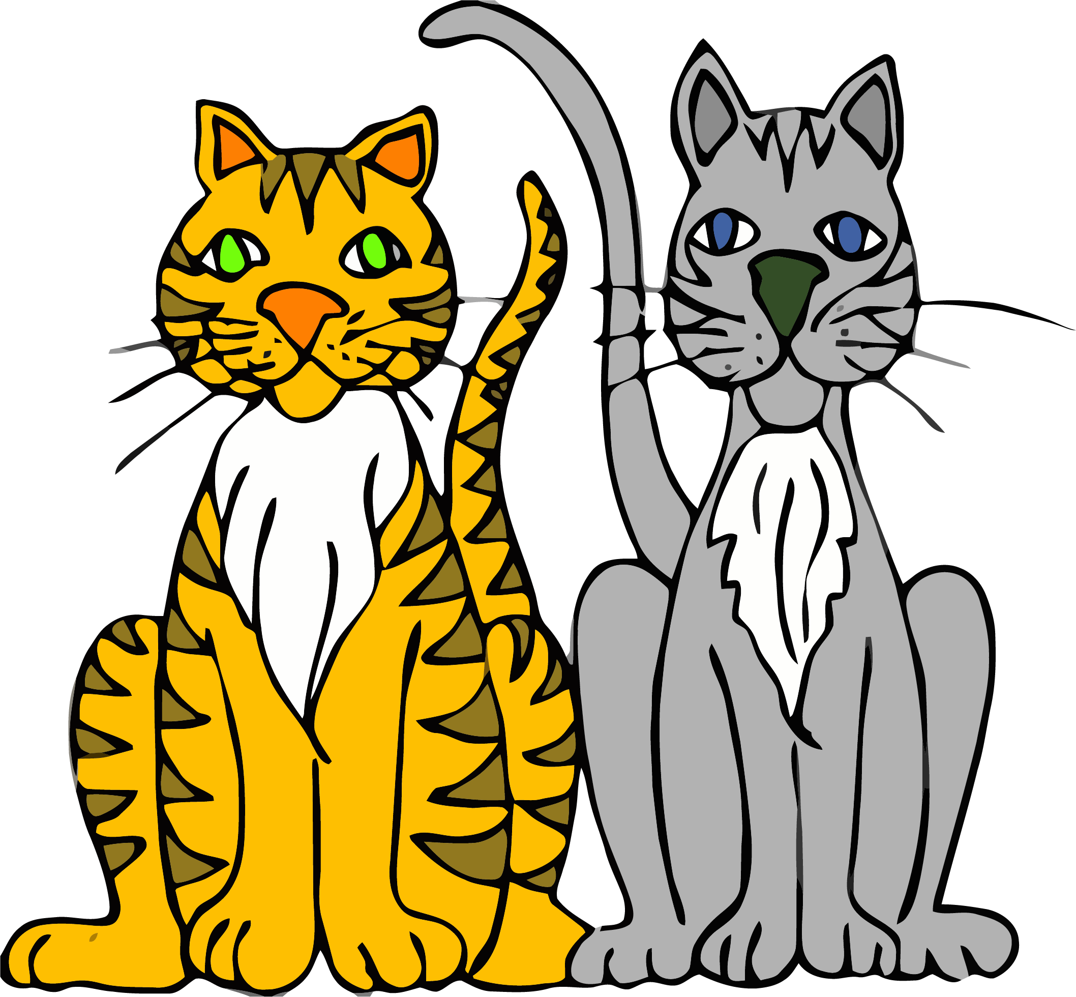Persian Cat Kitten Cartoon Clip Art - Cats Clipart (2116x1960)