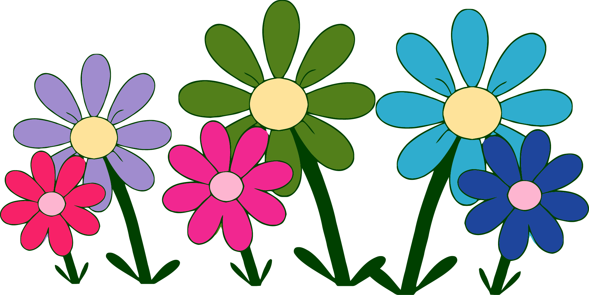 Flowers - Cute Flower Clip Art (1878x940)