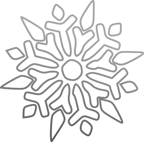 Snowflake Clipart Black Background (600x595)
