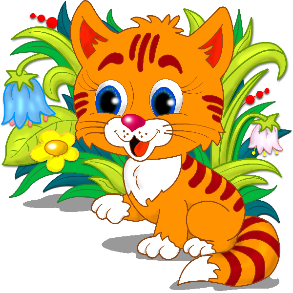 Funny Cartoon Kittens Clip Art Images On A Transparent - Letter (600x600)