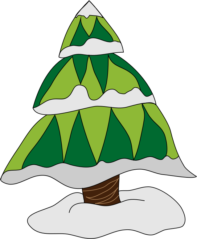 Snow Trees Clip Art Images & Pictures Becuo - Winter Pine Tree Clipart (1914x2313)