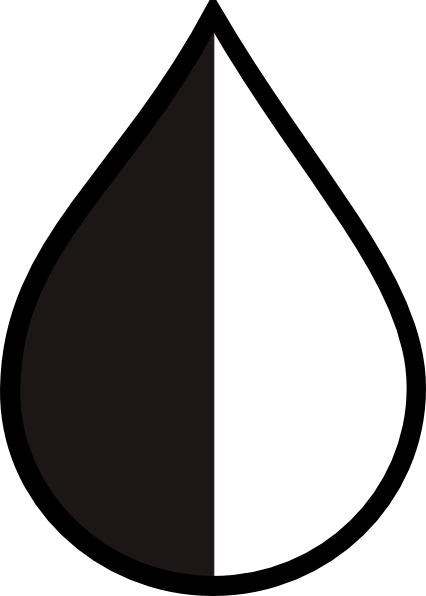 One Half Clipart Black And White (426x596)