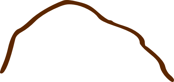 Hill - Black And White Hill Clip Art (600x284)
