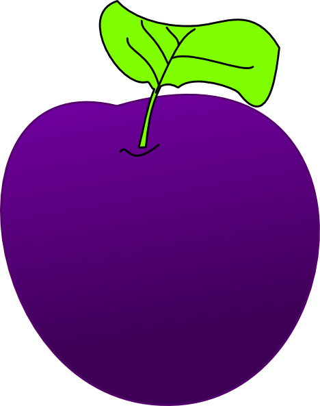 Plum Clipart - Purple Plum Clipart (468x593)