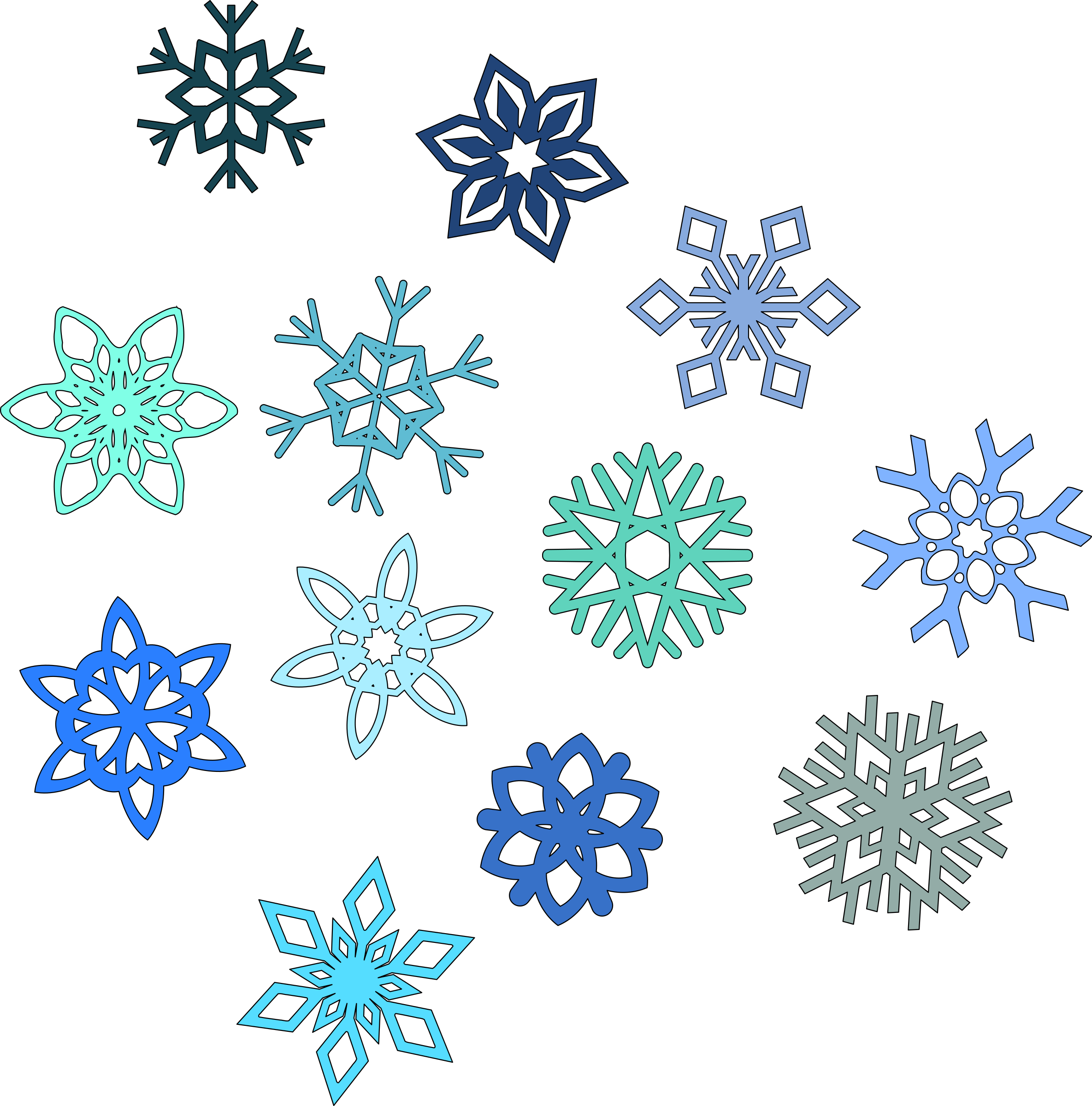 Snowflake Clip Art - Snowflake Clipart (2369x2400)