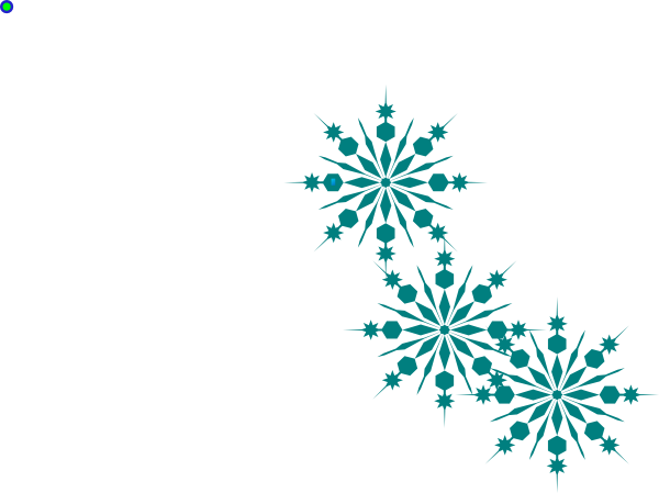 Snowflakes Teal Clip Art - Clip Art (600x449)