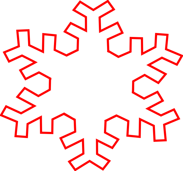 Snowflake Clipart - Copos De Nieve Para Pintar (600x560)
