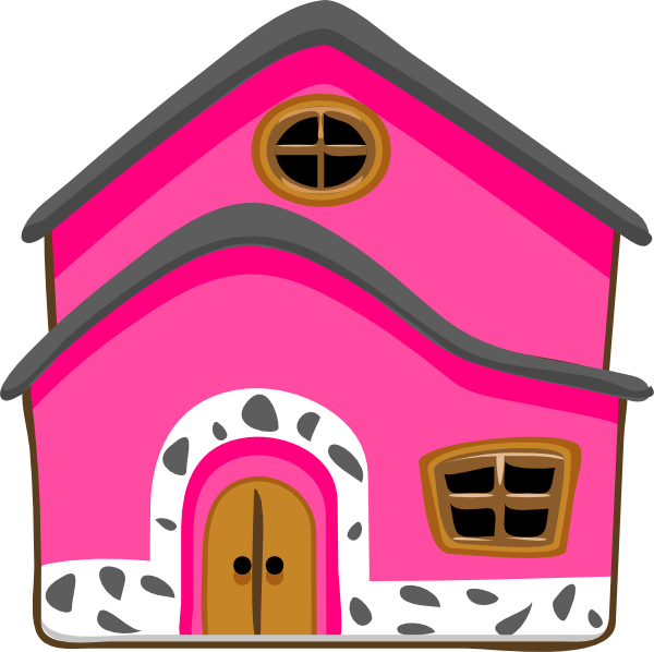 House Pink Cliparts - Green House (600x598)