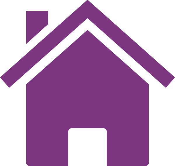 Purple House Clipart (600x568)