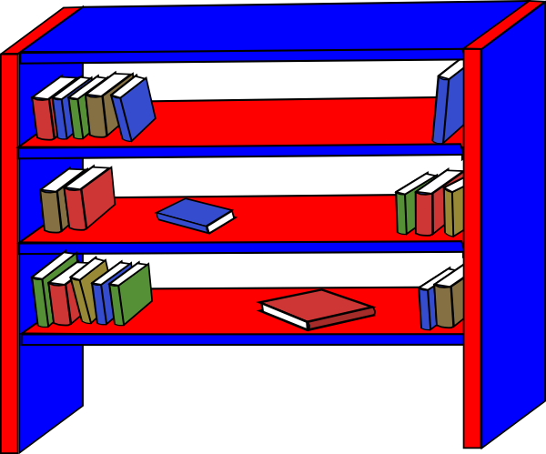 Neoteric Design Inspiration Bookshelf Clipart Clip - Bookshelf Clipart (600x499)