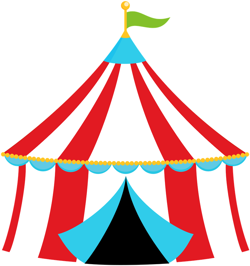 Circus Clipart Kids Carnival - Circus Tent Clipart (1355x1600)