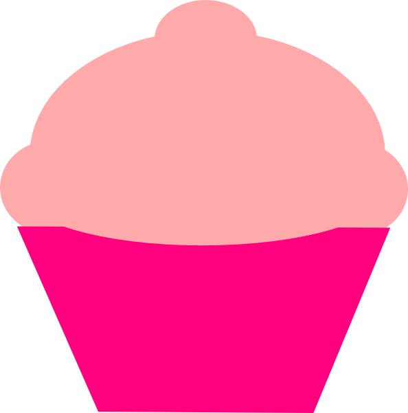 Cupcake Outline Clipart - Cupcake Outline Big (594x601)