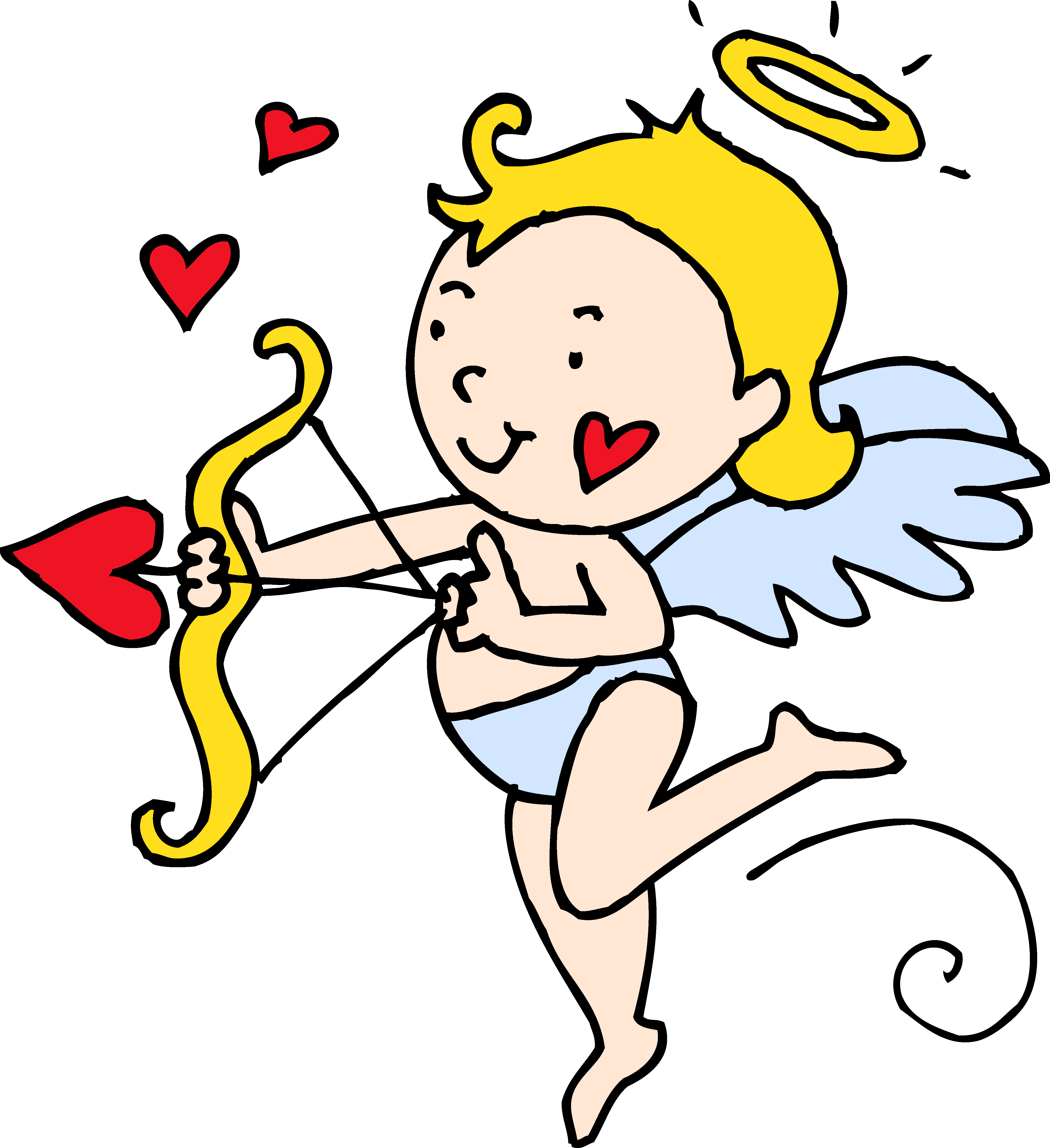 Cute Valentines Cupid Clipart Free Clip Art - Cupid Clipart (4582x5008)