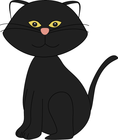 Black Kitten Clipart - Black Clipart (400x476)