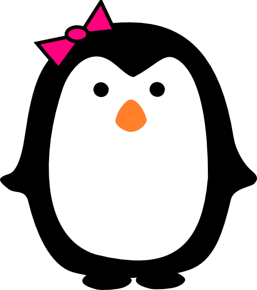 Girl Penguin Clip Art At Clker - Printable Penguin (528x595)