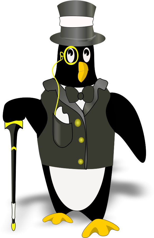 Penguin In Tux Clipart, Vector Clip Art Online - Coolest Thing Throw Blanket (604x900)