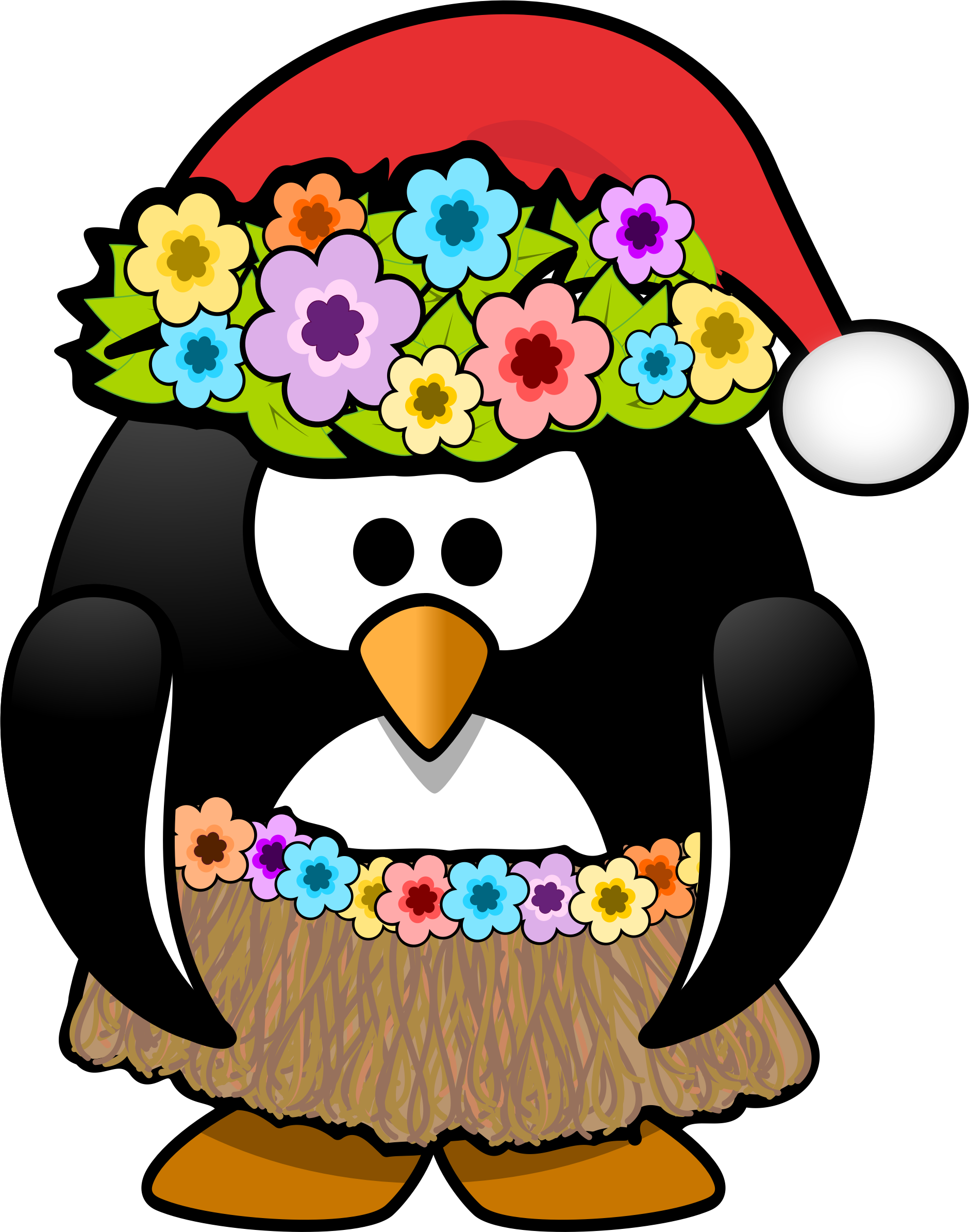 Hawaiian Christmas Clip Art (1880x2389)
