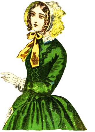 Victorian Woman With Bonnet 1838 - Victorian Woman On Transparent (344x472)