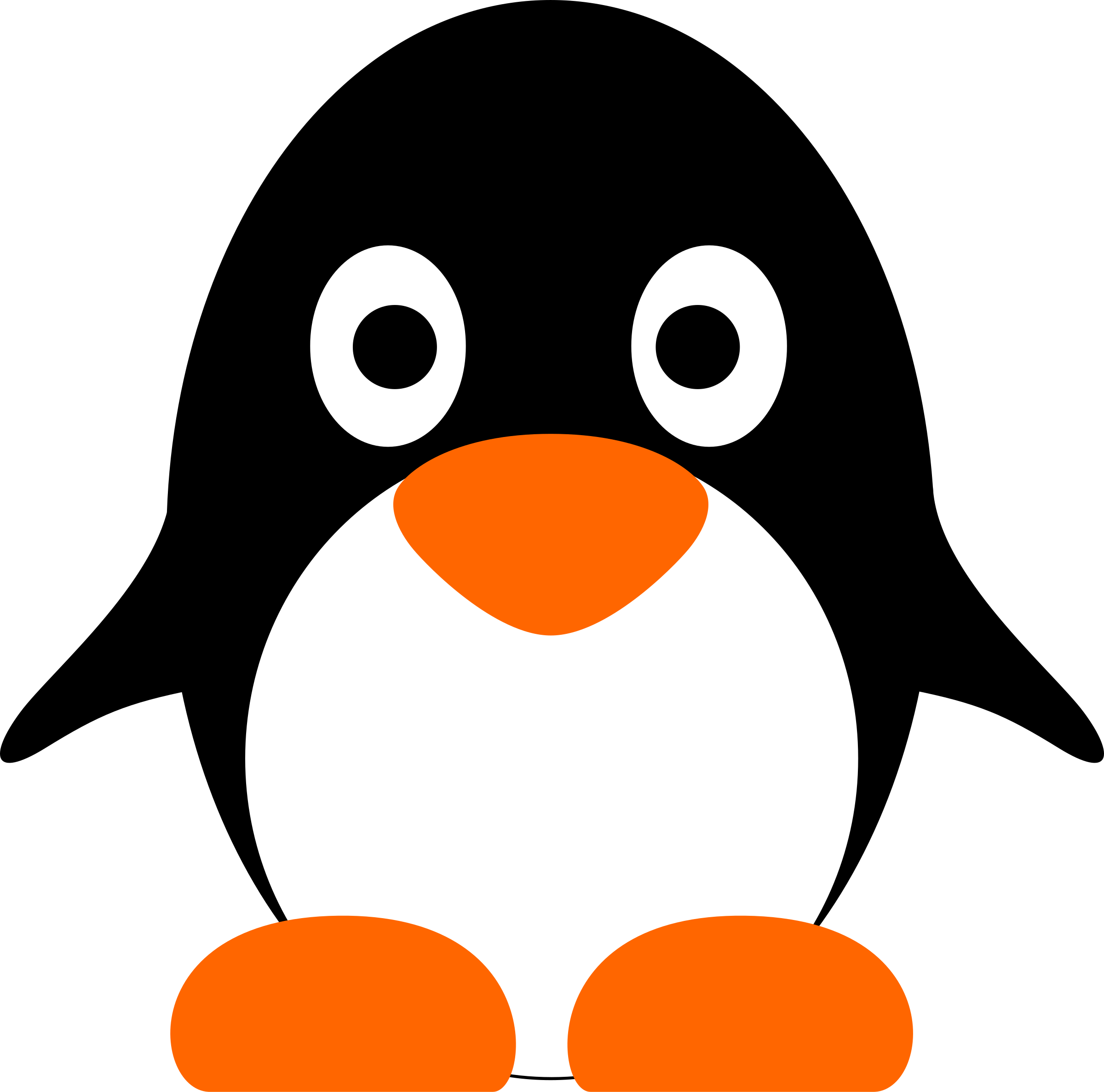 Penguin - Cute Penguin Face Clip Art (2400x2374)