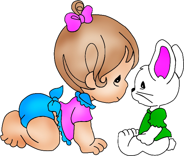 Cute Baby Girl Clip Art Cliparts - Cute Baby Girl Clipart (600x600)