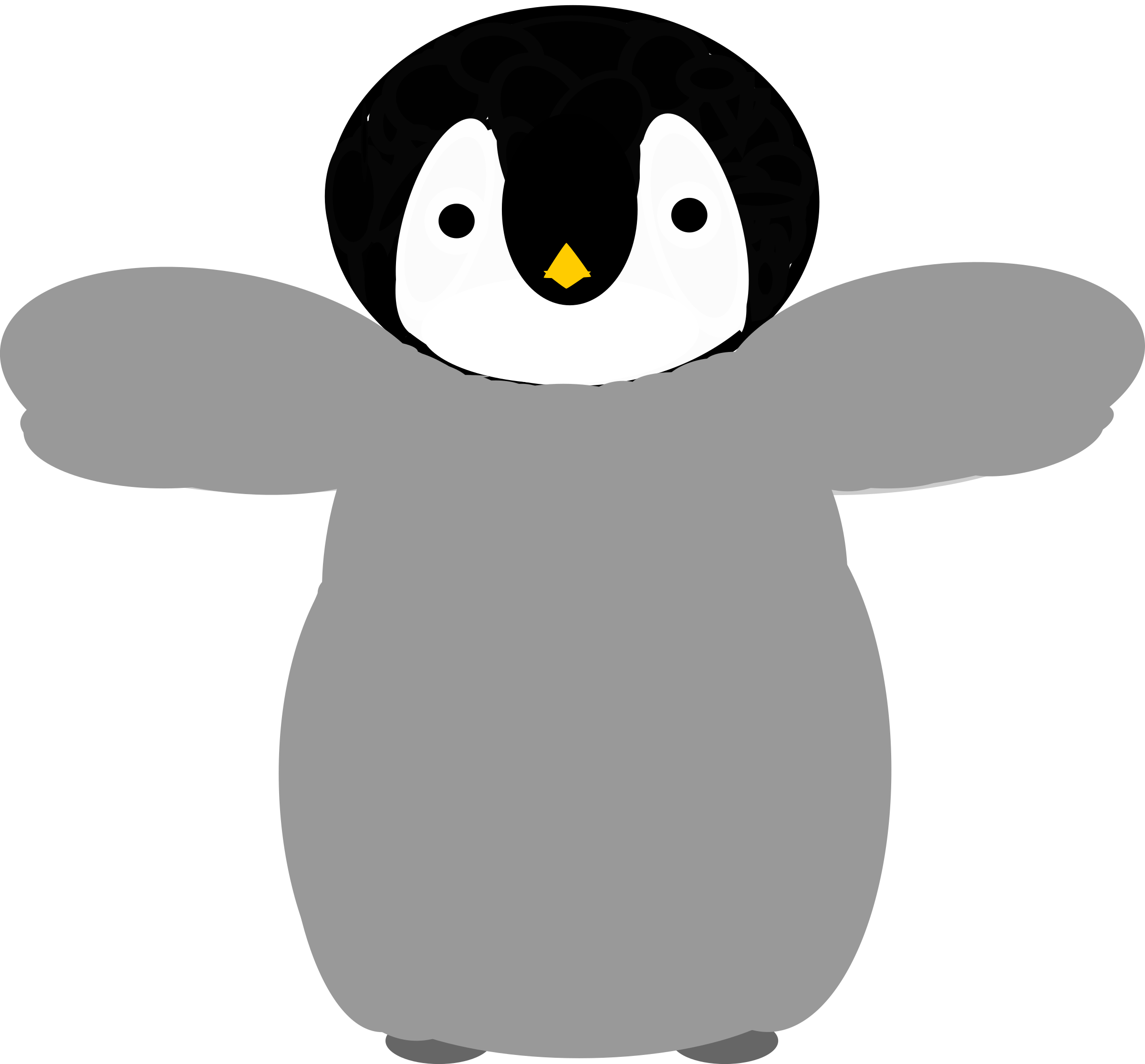 Moving Cute Penguin Animations (2400x2231)