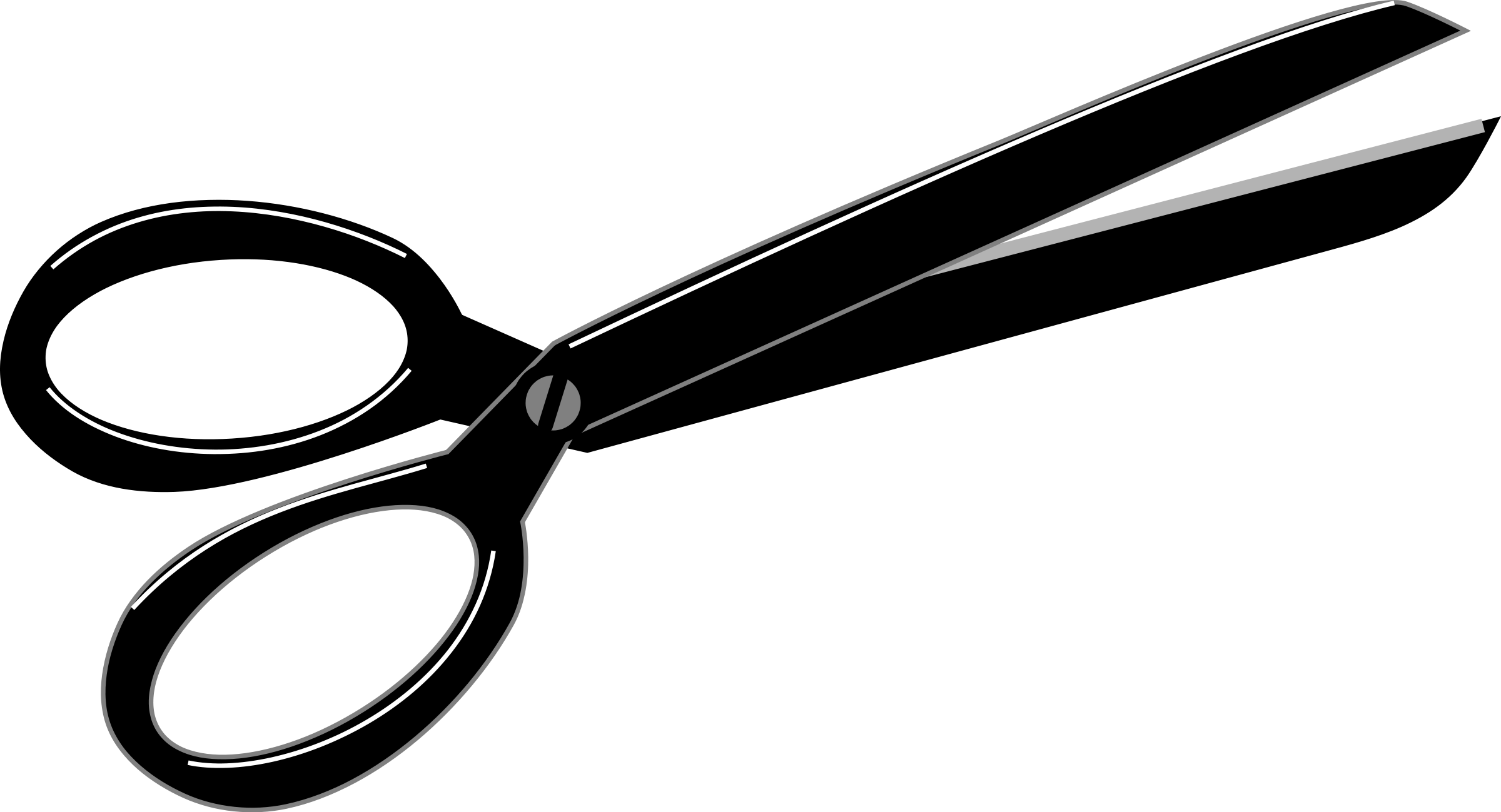 Fashion Scissors Clipart - Scissors Transparent (2400x1299)