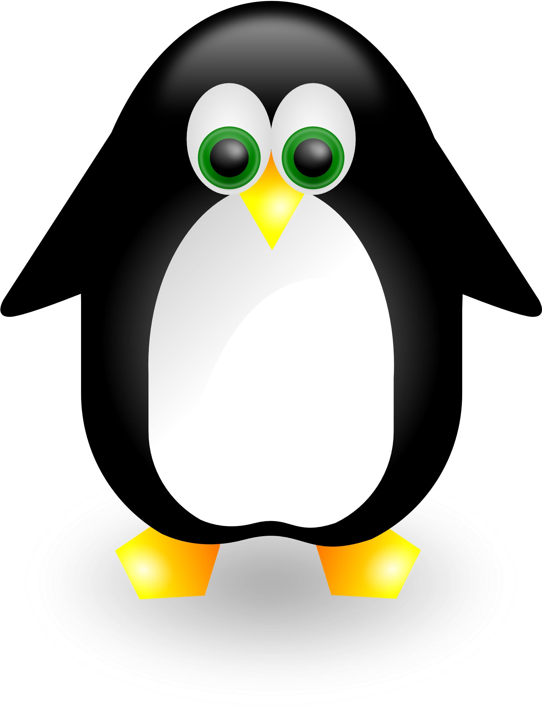 Penguin 2 Linux 555px - Vector Con Chim Canh Cut (1979x2799)