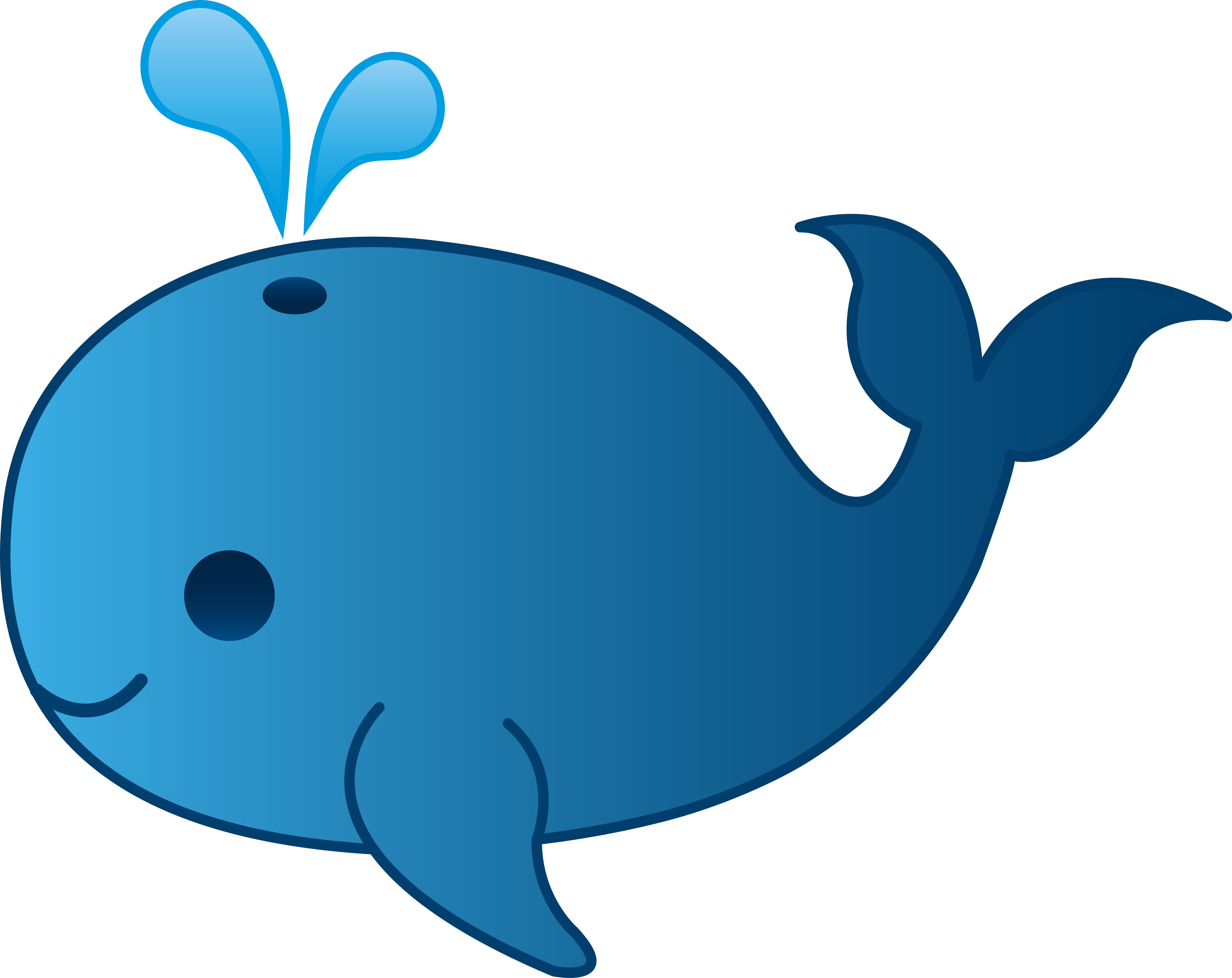 Cute Whale Png Clipart - Whale Clipart (6371x5057)