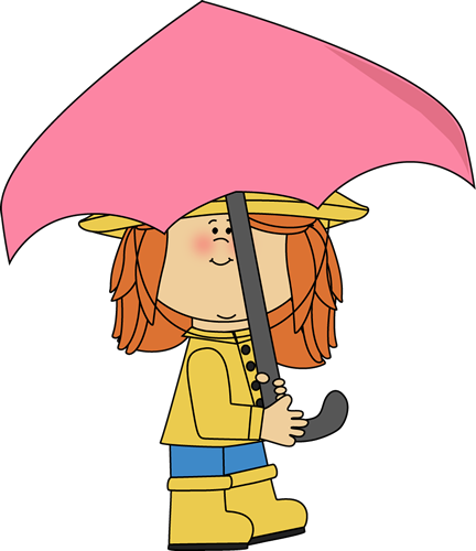 Girl Walking With Umbrella - Girl With Umbrella Clipart (432x500)