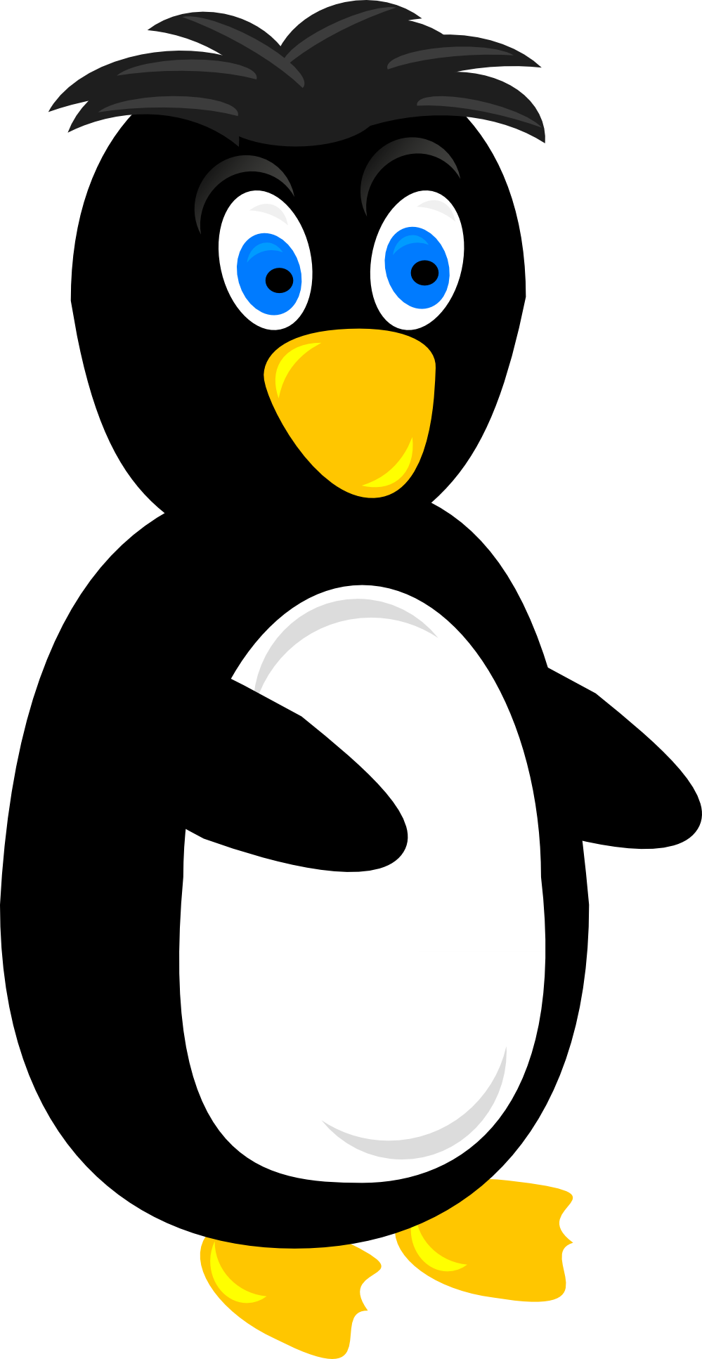 Clip Art New Penguin Charles Mcc 1r Linux - Penguin Clip Art (999x1934)