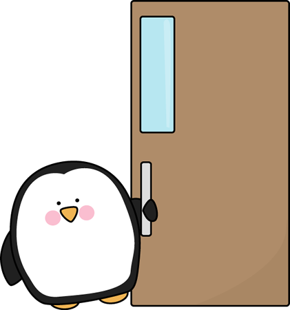 Open Door Clipart - Door Holder Clipart (421x450)