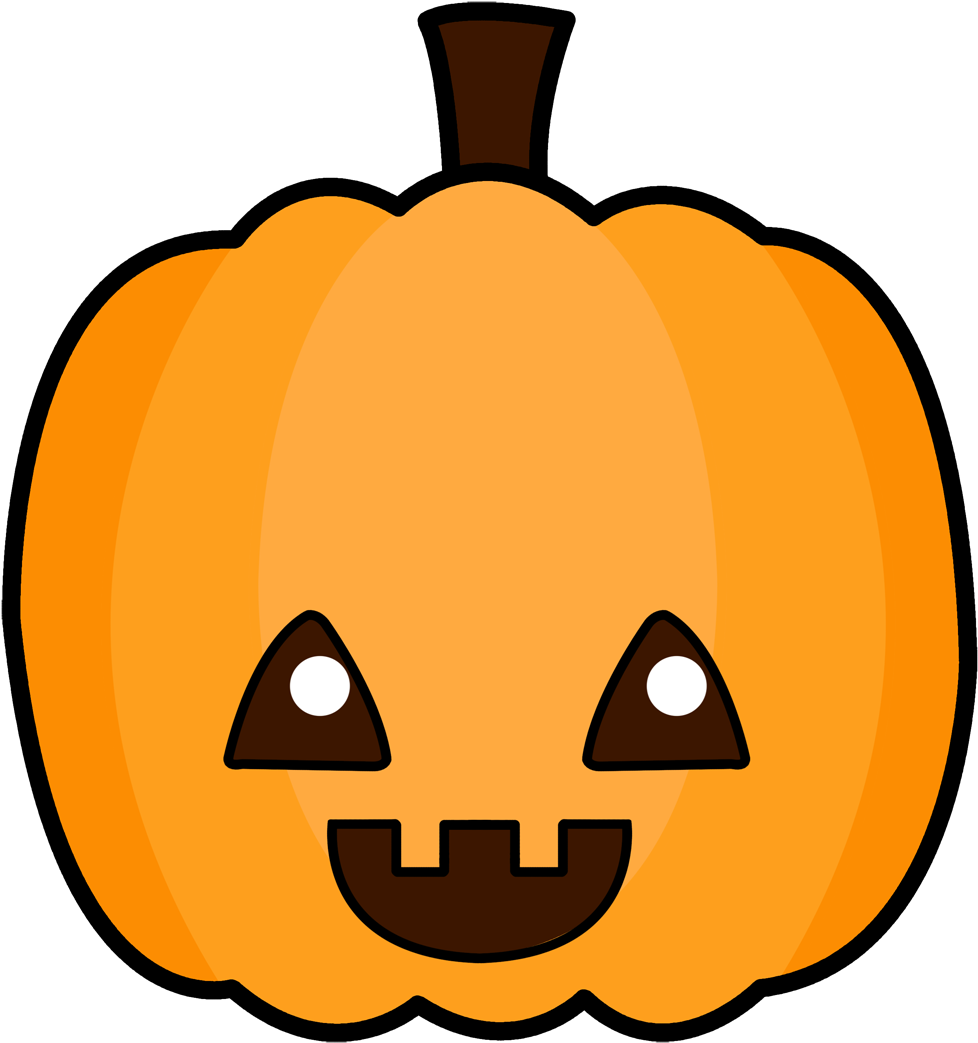 Cute Pumpkin Clipart - Cute Cartoon Jack O Lantern (1147x1127)