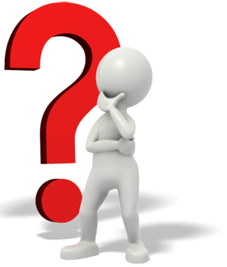 Stick Man Thinking Clipart - Human Question Mark Png (325x382)