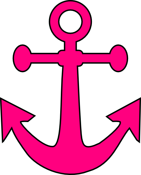 Cute Anchor Clip Art - Pink Anchor Clip Art (480x595)