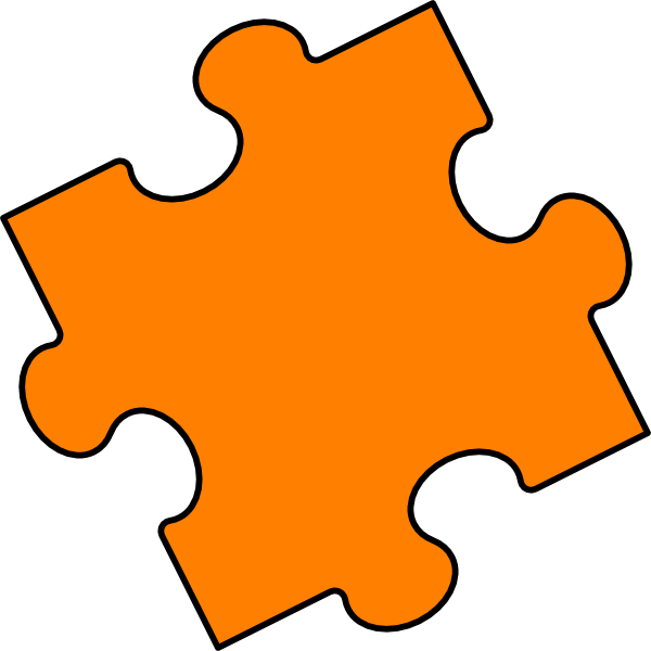 At Clipart - Puzzle Piece Blue (600x600)