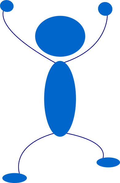 Free Vector Blue Man Clip Art - Blue Man Clip Art (390x596)