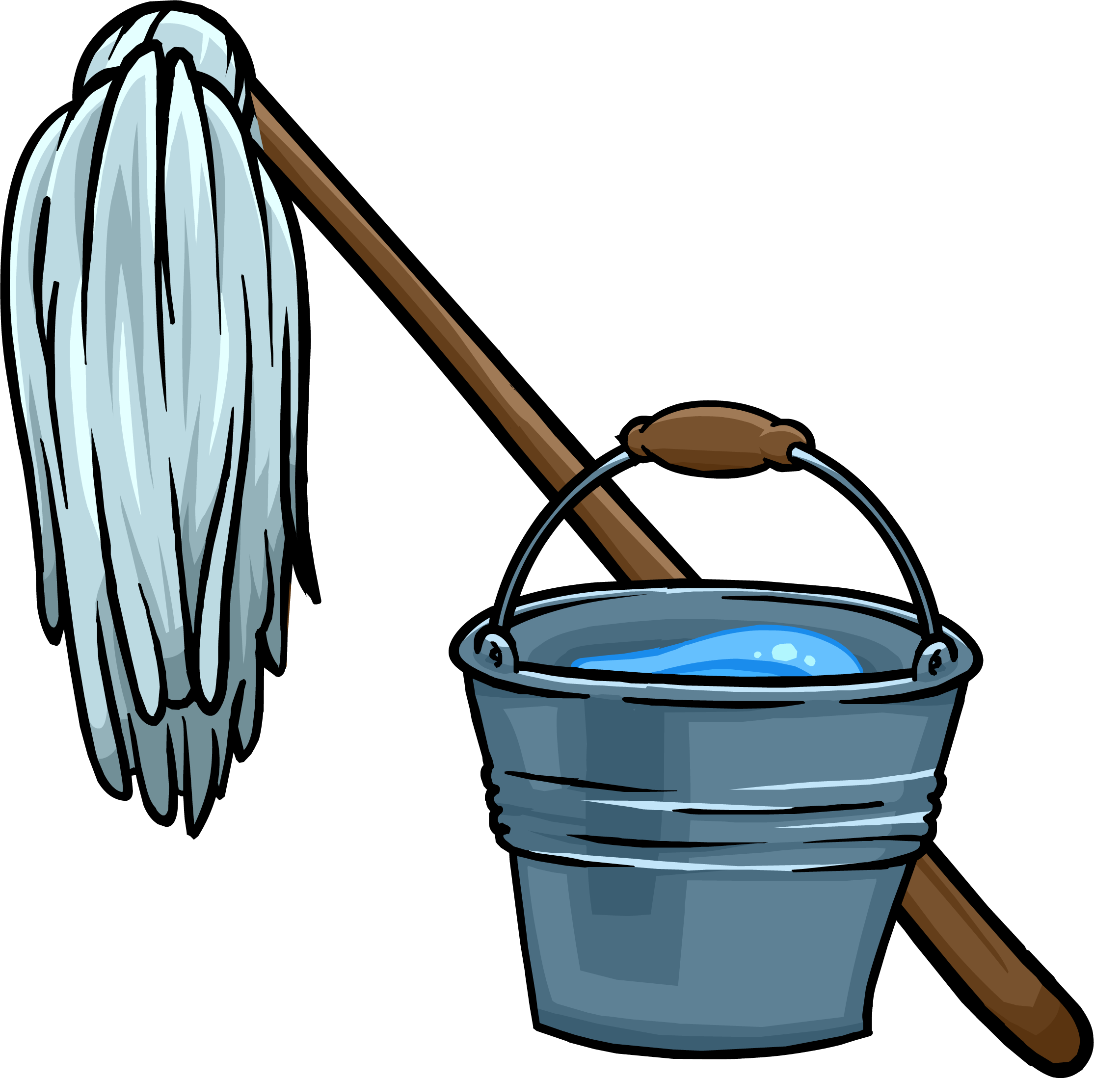 Mop And Bucket - Mop And Bucket Clipart (2229x2197)