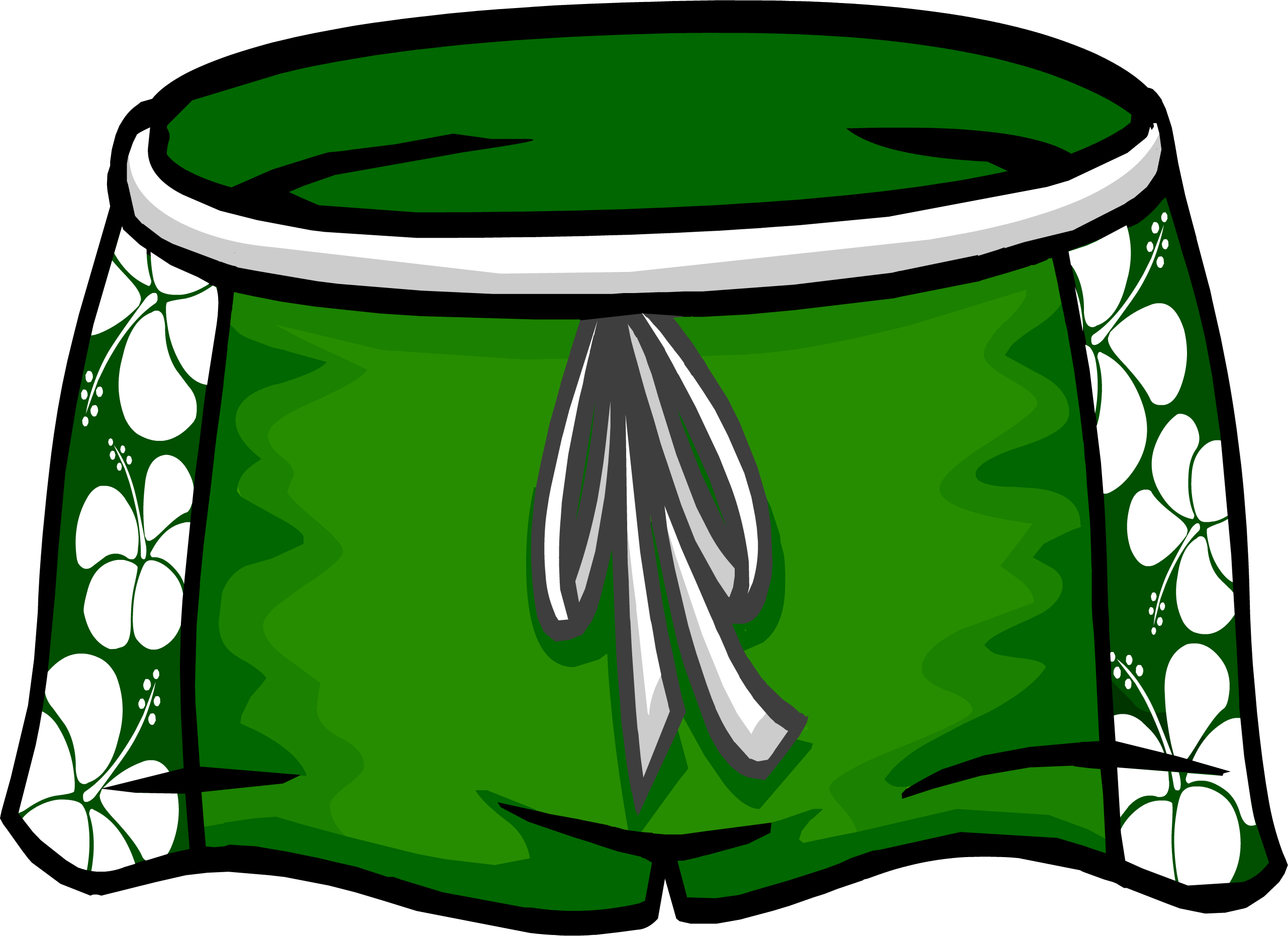 Green Hawaiian Shorts - Shorts For Clip Art (2563x1862)