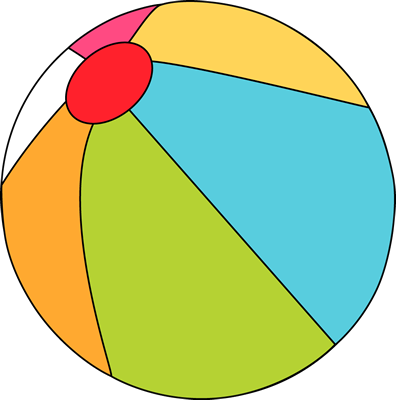 Clipart Ball Kostenlos Beach Reading Cliparts Free - Ball Clipart Kids (396x400)