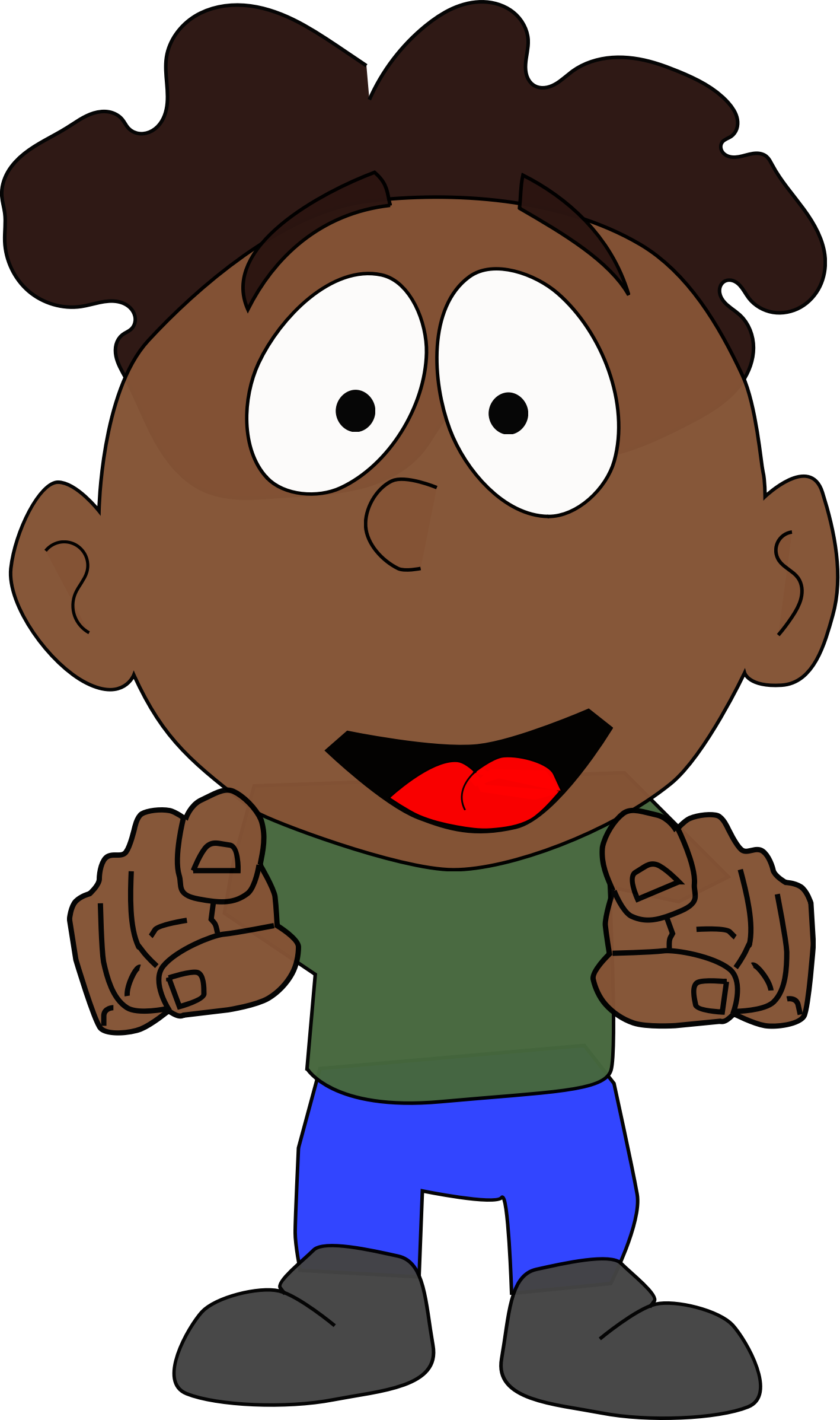 Happy Person Clipart Happy African Man - African Open Clipart (1417x2394)