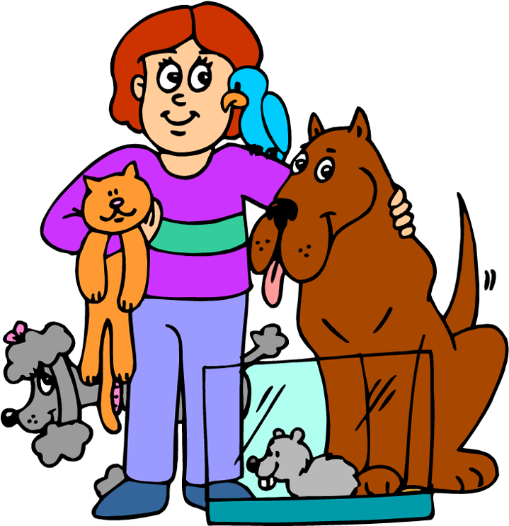 Animal Service Cliparts Free Download Clip Art Man - Cartoon Person With Animals (734x750)