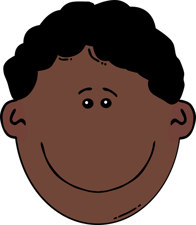 Black Hair Clipart African American Man - Cartoon Boy Sad Face (629x720)