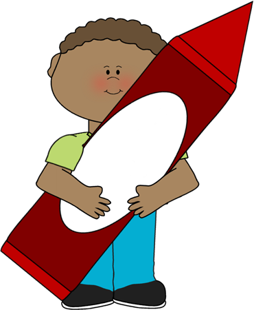 Top 91 Crayons Clip Art - Boy Holding Crayon Clipart (370x450)