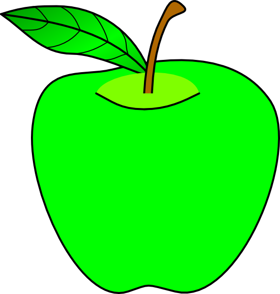 Green Apples Clipart Apple Clip Art At Clker Com Vector - Apple Clip Art (570x599)
